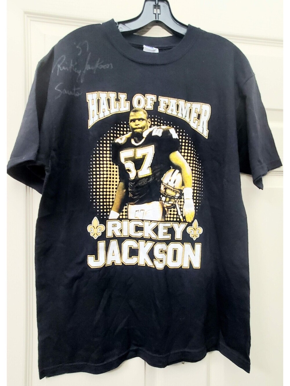 Rickey Jackson Hall of Famer New Orleans Saints #57 Autographed T-Shirt